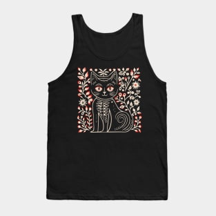 Lino Cut Cat Tank Top